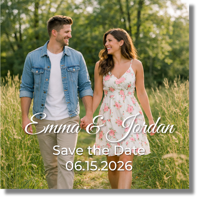 Save the Date 2x2 Magnets