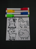 Farm Animals Dry Erase Coloring Magnets