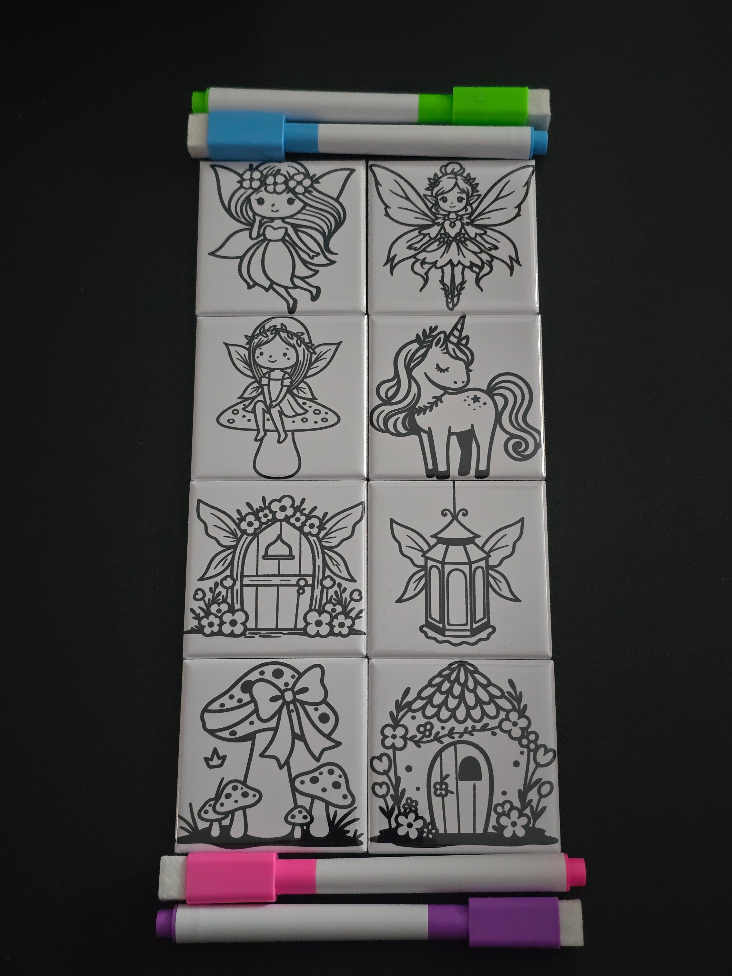 Fairy Magic Dry Erase Coloring Magnets