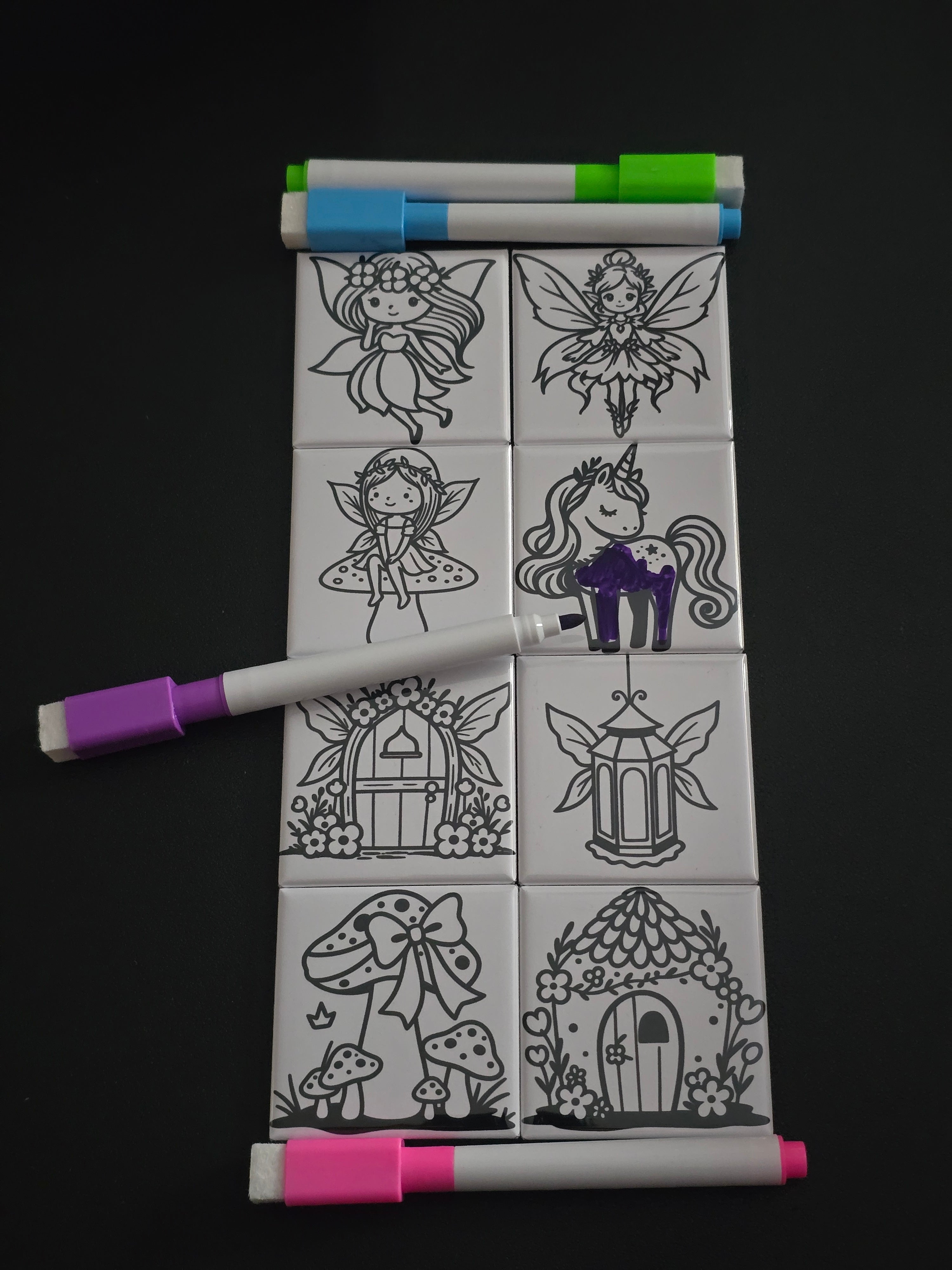 Fairy Magic Dry Erase Coloring Magnets