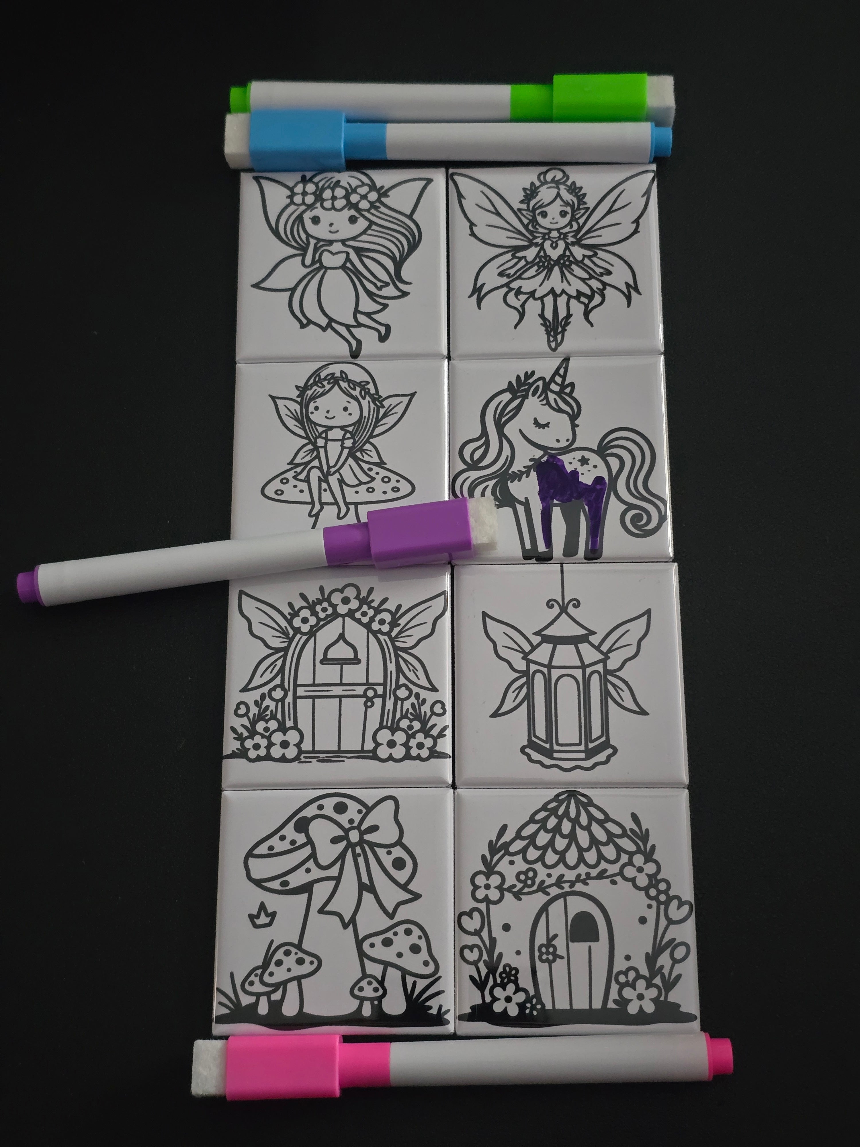 Fairy Magic Dry Erase Coloring Magnets