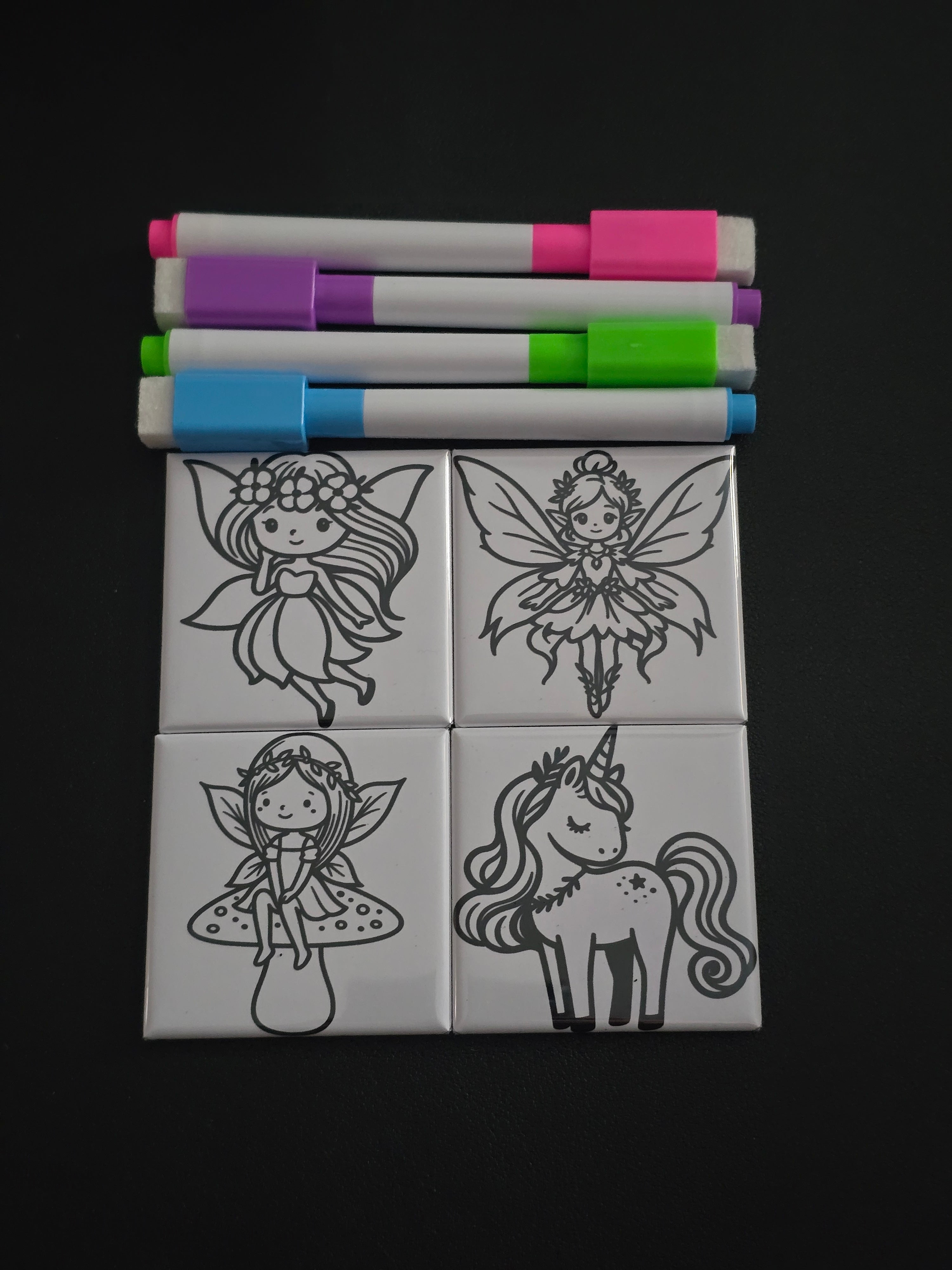 Fairy Magic Dry Erase Coloring Magnets