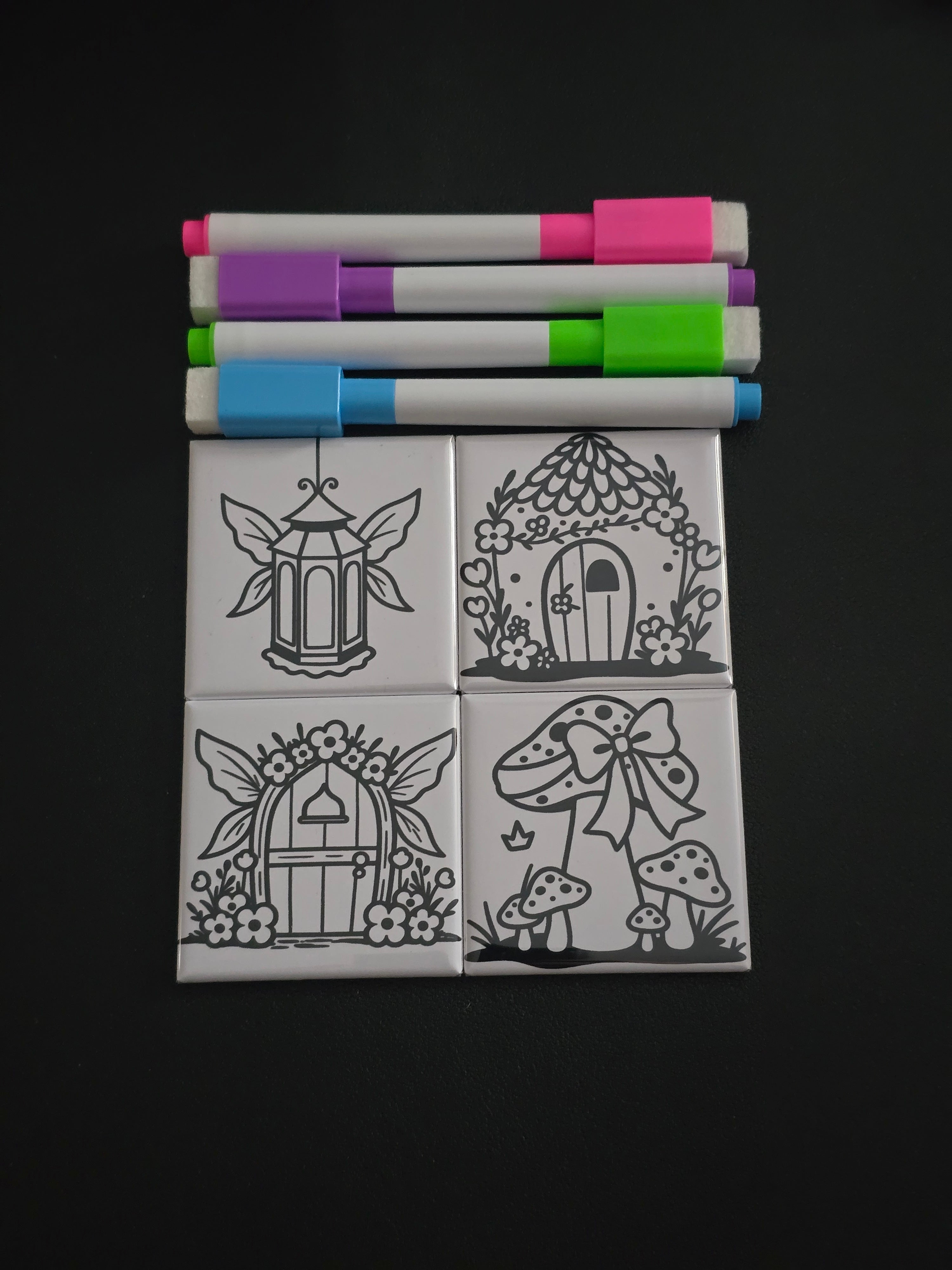 Fairy Magic Dry Erase Coloring Magnets